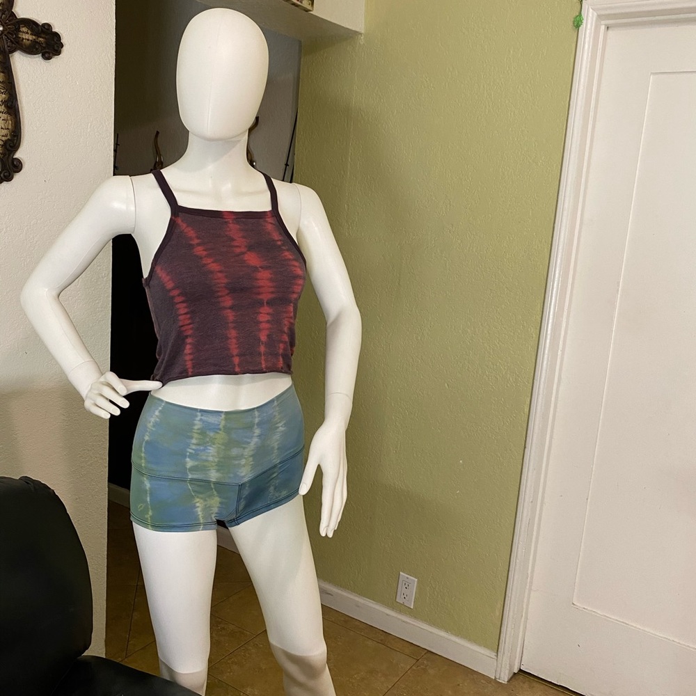 Set Sun short! And top cotton spandex tie dye